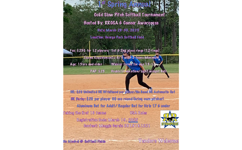 Spring CoEd Charity Softball Tourney 3/29-30/2025